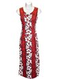 Ky&#39;s Hibiscus Lei Red Cotton Long Tank Dress