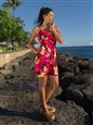 Pacific Legend ハワイアンショートキャミドレス [サンセット/レッド/コットン]