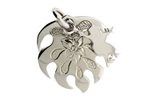 Paradise Collection Sterling Silver Kahiko Collection Monstera and Hula Girl Pendant