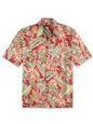 Tori Richard Junglelaya II Red Cotton Men's Hawaiian Shirt