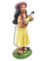 Girl with Ukulele Miniature Dashboard Hula Doll