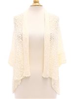 Lani Lau Cream Acrylic Kimono Sweater