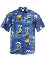 Go Barefoot Pidgin English Royal Cotton Men's Hawaiian Shirt