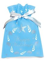 Island Heritage Seashell Wreath Happy Holiday Drawstring Gift Bag