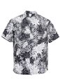 Tapa&amp;Leaf Black Poly Cotton Men&#39;s Hawaiian Shirt