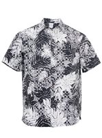 Tapa&Leaf Black Poly Cotton Men's Hawaiian Shirt