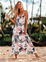 Vermilli Hawaii Soft Palms Janica Maxi Dress