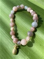 Angels by the Sea Peach Moonstone Ho'ola Ana Healing Jewelry Bracelet