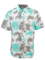 Te Aito Tawhiri  White 100% Cotton oxford Men's Hawaiian Shirt