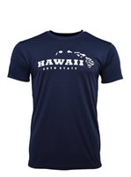 50th State Hawaii Navy Polyester Unisex Hawaiian Sun Protection Dry-Fit T-Shirt