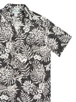 Two Palms Makaha Black Rayon Men's Hawaiian Shirt