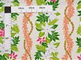 Flowers &amp; Leaves Border Natural Poly Cotton LW-23-888