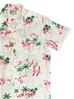 Paradise Found Fine Flamingos Sand Men's Hawaiian Shirt