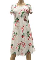 Paradise Found Flamingo Sand Rayon A-Line Dress with Cap Sleeves