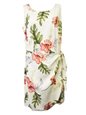 Two Palms Monstera Cream Rayon Hawaiian Sarong Short Dress