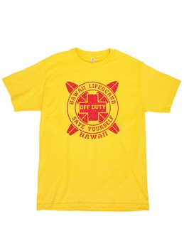 メンズハワイアンtシャツ ライフガード イエロー アロハアウトレット 日本旅行店 日本旅行 ハワイショッピング