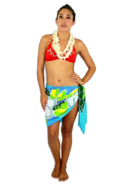 Sarong Set Hawaiian Style Plumeria