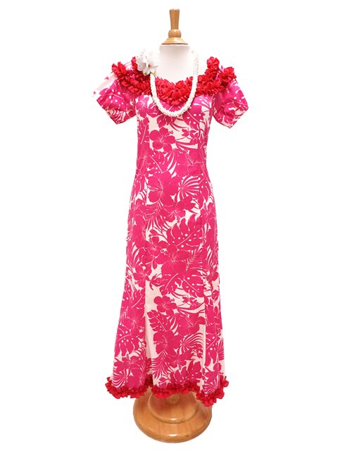 pink hawaiian dress