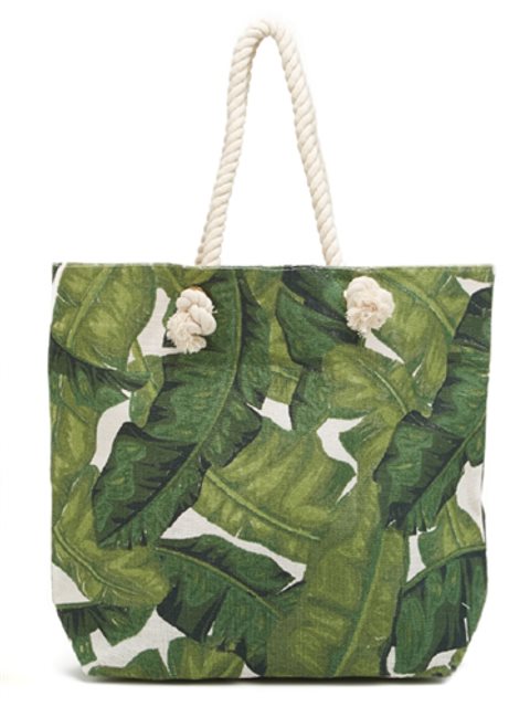 palm leaf beach bag