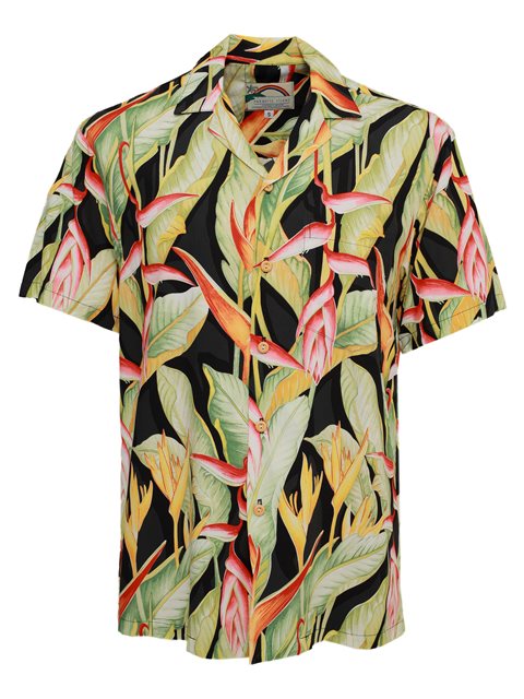 Rayon Heliconia Hawaiian Shirt