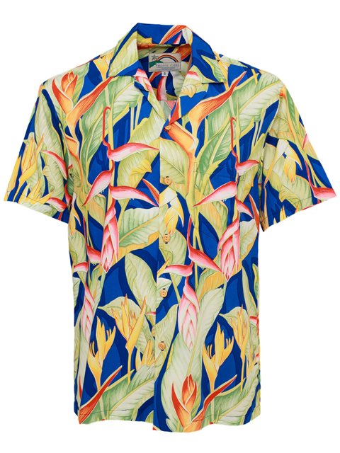 Rayon Heliconia Hawaiian Shirt