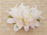 White & White Orchid Spider Lily Hair Clip 4.5"
