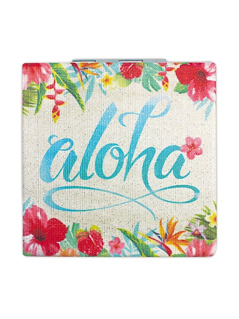 Island Heritage コンパクトミラー [アロハ フローラル] | AlohaOutlet