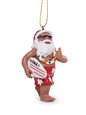 Santa Holding Surfboard  Hawaiian  Ornament