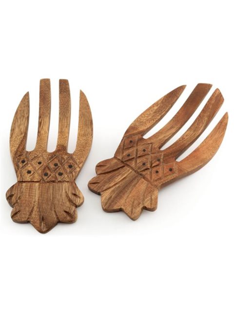 Acacia Wood Hibiscus Condiment Set