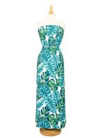 [40%OFF] Coral of the Sea Aqua Palms Polyester/Spandex Makapuu Dress