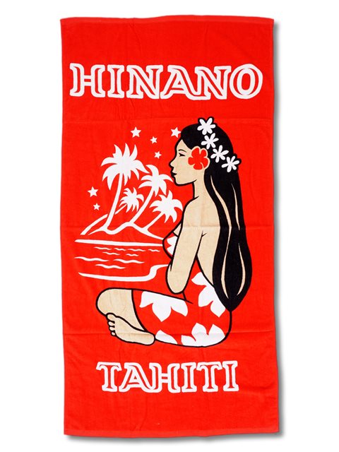 red beach towel