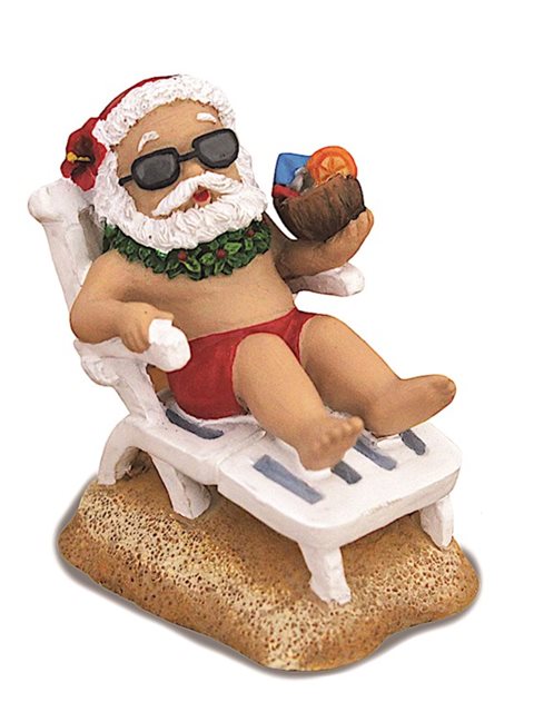 HOT人気SALEクリスマス ハワイのサンタさん ビーチチェアで酔っ払っています クリスマス