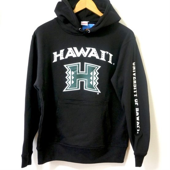 【Aloha Outlet限定】 UH ハワイ大学ユニセックスパーカー [UH マノアアスレチック/ブラック]