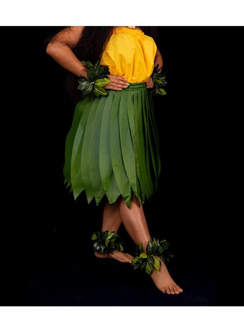 Aloha Hula Supply Natural Color Tahitian Short Skirt Fringe (MORE