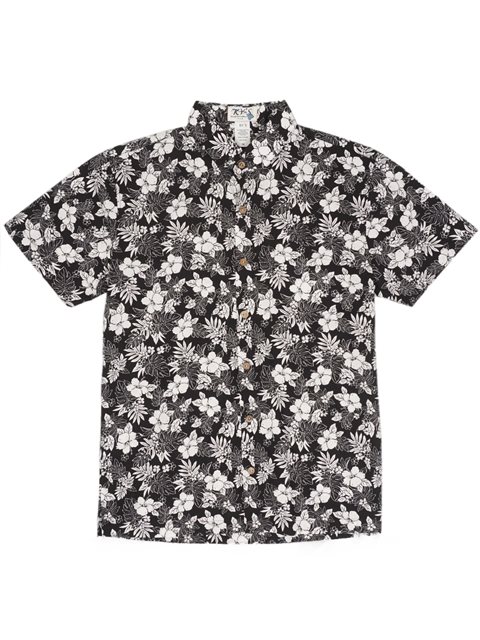 White Hibiscus Slim Fit Hawaiian Aloha Shirts for men made in