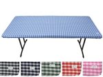 Palaka Fitted Rectangle Table cloth for 6 ft Tables Multiple Colors