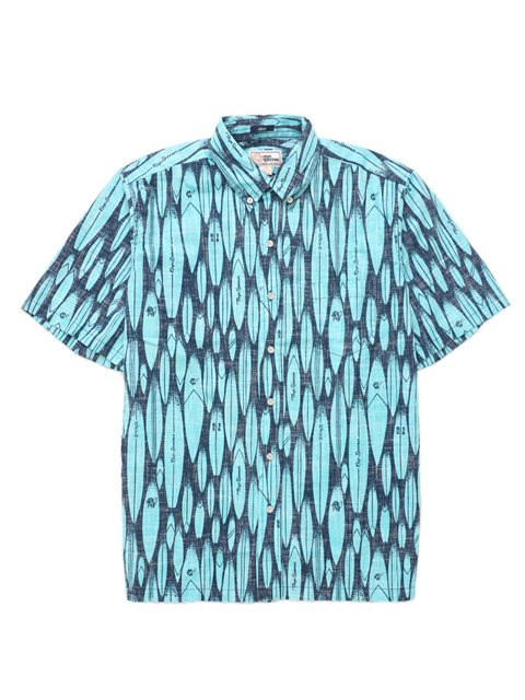 Reyn Spooner Rippin' Reyns Dress Blue Men's Hawaiian Shirt Classic Fit ...