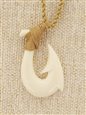 Hawaiian Maori Bone Fish Hook Necklace