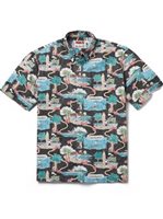 Reyn Spooner Surfin' Snoopy Black Spooner Kloth Men's Hawaiian