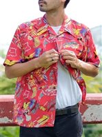 Avanti Paradise Floral Navy Silk Men's Hawaiian Shirt , XS