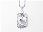 Paradise Collection Sterling Silver Open Frame Heart Pendant