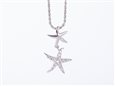 Paradise Collection Sterling Silver Double Starfish Pendant