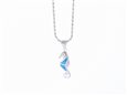 Paradise Collection Sterling Silver Seahorse &amp; Blue opal Pendant