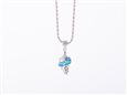 Paradise Collection Sterling Silver Sea Shell &amp; Blue opal Pendant