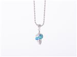 Paradise Collection Sterling Silver Sea Shell & Blue opal Pendant