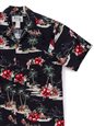 Ky&#39;s Christmas Black Cotton Poplin Men&#39;s Hawaiian Shirt