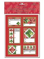Island Heritage Quilted Holiday Adhesive Gift Tag 18-tags