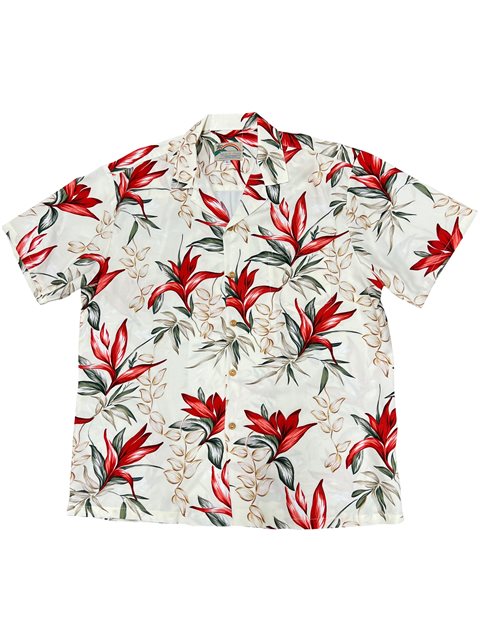 Paradise Found Super Hibiscus Black Hawaiian Shirt Medium