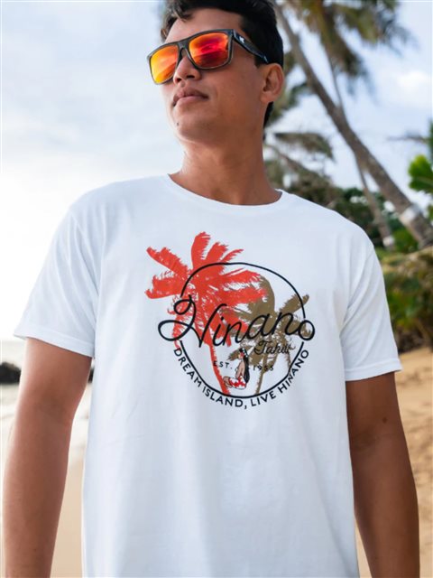 Hinano Tahiti メンズTシャツ [タマトア/ホワイト] | AlohaOutlet