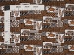 Hawaiian Mix Brown Poly Cotton LC-80037R